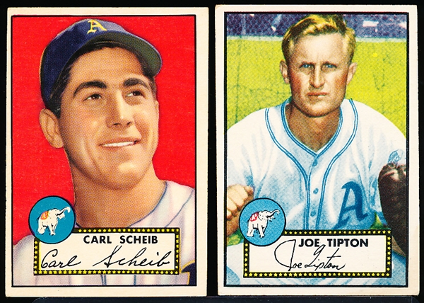 1952 Topps Baseball- 2 Diff Phila. A’s