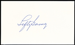Lefty Gomez Autographed Bsbl. 3” x 5” Index Card
