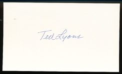 Ted Lyons Autographed Bsbl. 3” x 5” Index Card-