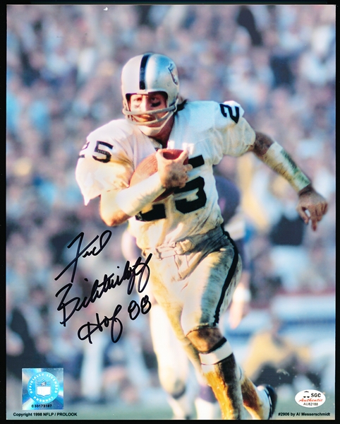 Fred Biletnikoff Autographed Oakland Raiders NFL Color 8” x 10” Photo- SGC Certified
