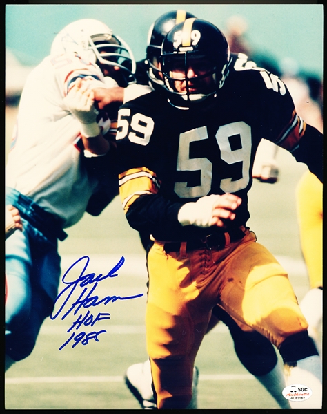Jack Ham Autographed Pittsburgh Steelers NFL Color 8” x 10” Photo- SGC Certified