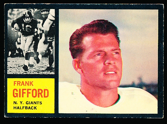 1962 Topps Fb- #104 Frank Gifford, Giants