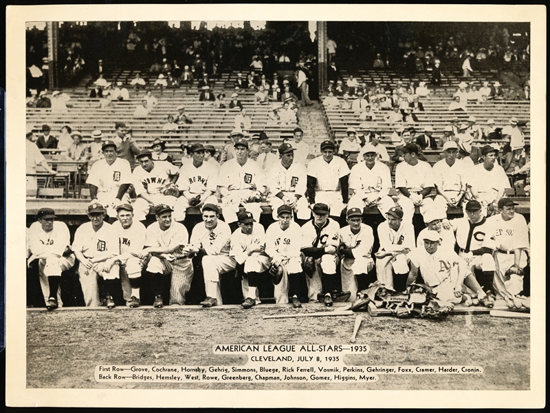 1935 R311 Glossy Finish- American League All Stars 1935