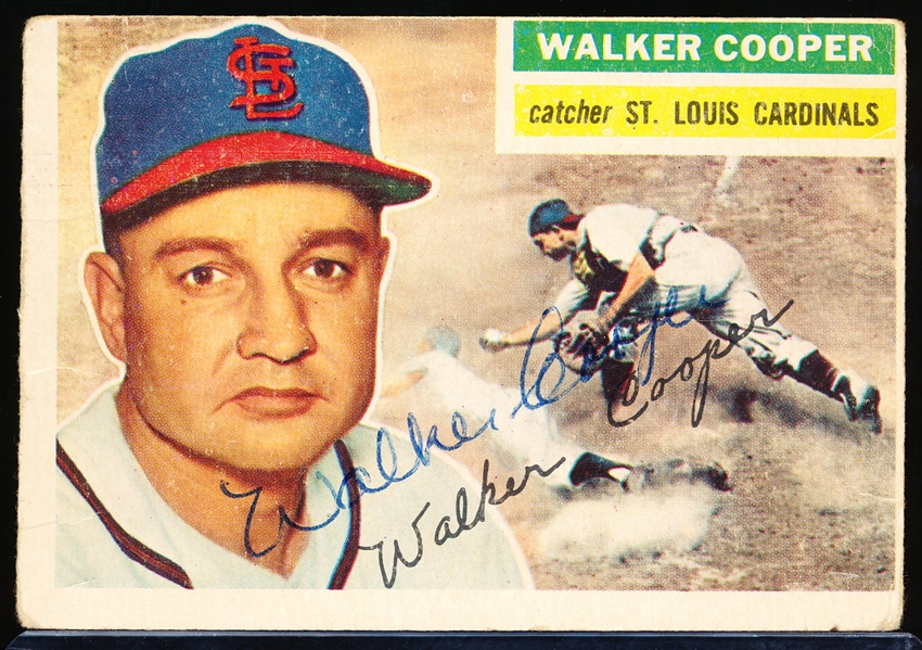 1956 Topps Bsbl. #273 Walker Cooper, Cardinals- Autographed
