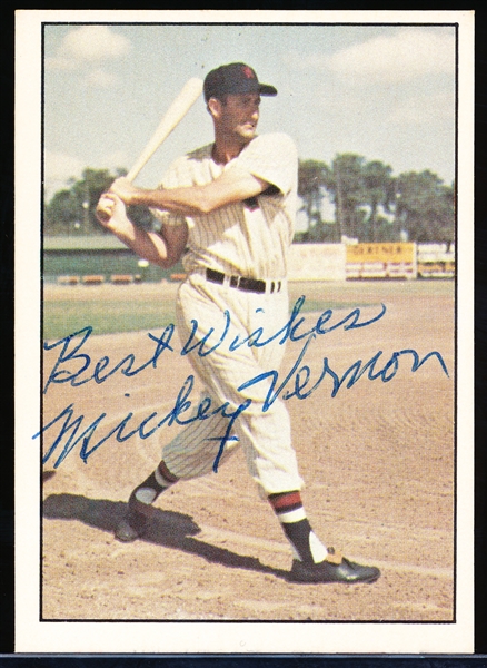 1979 TCMA Baseball History Series #87 Mickey Vernon, Senators- Autographed