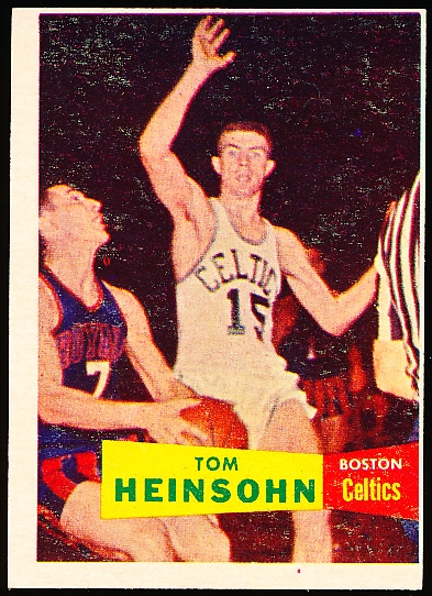 1957-58 Topps Basketball- #19 Tom Heinsohn, Boston Celtics-SP RC 