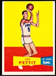 1957-58 Topps Basketball- #24 Bob Pettit, St. Louis Hawks