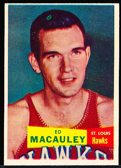 1957-58 Topps Basketball- #27 Ed McCauley, St. Louis Hawks