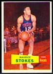 1957-58 Topps Basketball- #42 Maurice Stokes, Cinc. Royals- RC