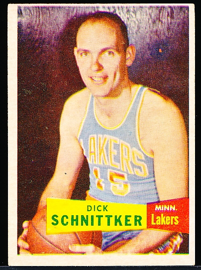 1957-58 Topps Basketball- #80 Dick Schnittker, Minn Lakers- SP RC! 