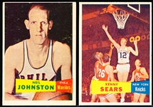 1957-58 Topps Basketball- 2 Diff- #3 Neil Johnston RC HOF