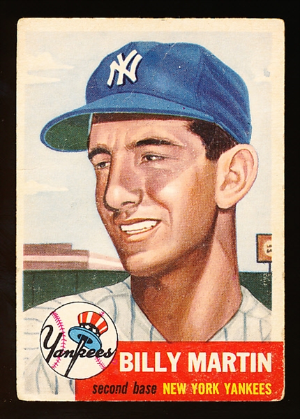 1953 Topps Bb- #86 Billy Martin, Yankees