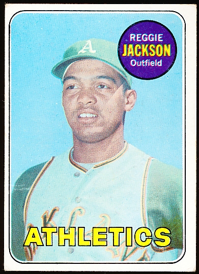 1969 Topps Baseball- #260 Reggie Jackson, A’s- Rookie! 
