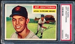 1956 Topps Baseball- #281 Art Houtteman, Cleveland- PSA NM 7
