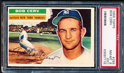 1956 Topps Baseball- #288 Bob Cerv, Yankees- PSA Nm-Mt 8 (OC) 