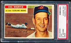 1956 Topps Baseball- #300 Vic Wertz, Cleveland- PSA Nm-Mt 8 (OC)