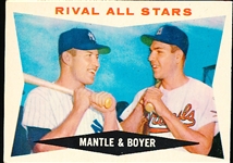 1960 Topps Baseball- #160 Mantle/ Boyer