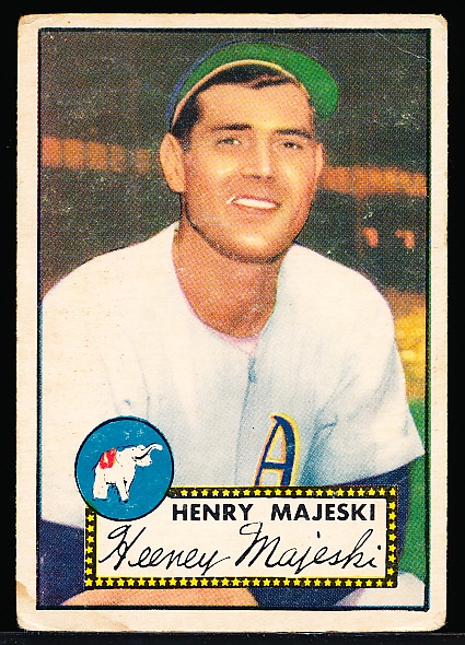 1952 Topps Bb- #112 Hank Majeski, A’s
