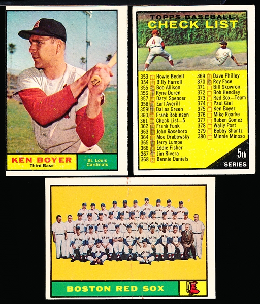 1961 Topps Bb- 23 Diff- Vg crs
