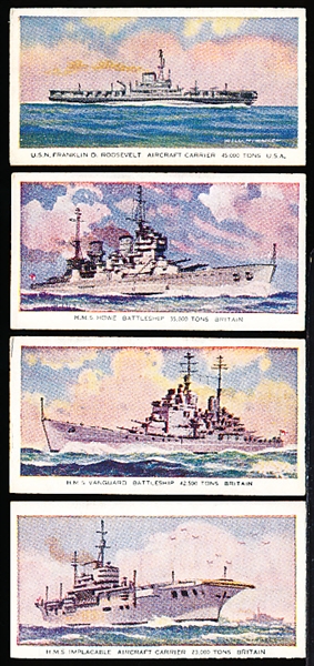 1950 The British Automatic Co., Ltd. “Warships of the World” Complete Set of 24