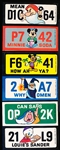 1976 Wonder Bread “Walt Disney Crazy License Plates” Sticker Complete Set of 25 (50 Stickers Total)