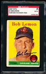 1958 Topps Bsbl. #2 Bob Lemon- Autographed- SGC Certified/ Slabbed