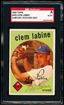 1959 Topps Bsbl. #403 Clem Labine- Autographed- SGC Certified/ Slabbed