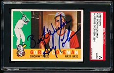 1960 Topps Bsbl. #257 Gordy Coleman, Reds- Autographed- SGC Certified/ Slabbed