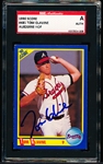 1990 Score Bsbl. #481 Tom Glavine- Autographed- SGC Certified/ Slabbed