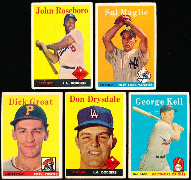 1958 Topps Bb- 5 Diff