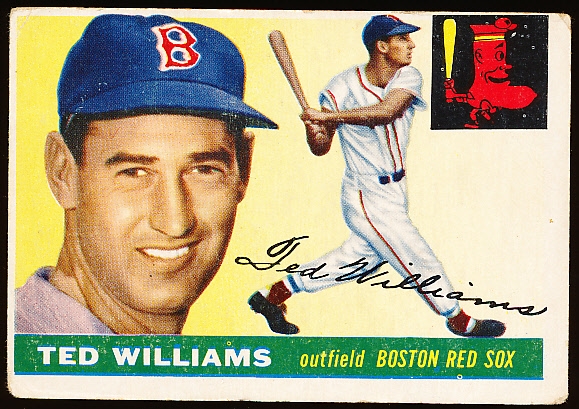 1955 Topps Baseball- #2 Ted Williams, Red Sox