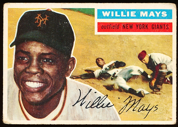 1956 Topps Bb- #130 Willie Mays, Giants