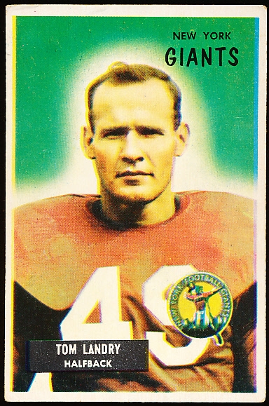 1955 Bowman Football- #152 Tom Landry, Giants