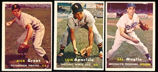 1957 Topps Bb- 3 Cards