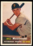 1957 Topps Bb- #24 Bill Mazeroski, Pirates- RC!