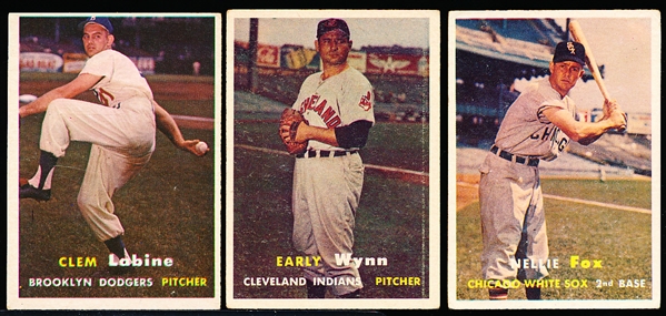 1957 Topps Bb- 3 Diff