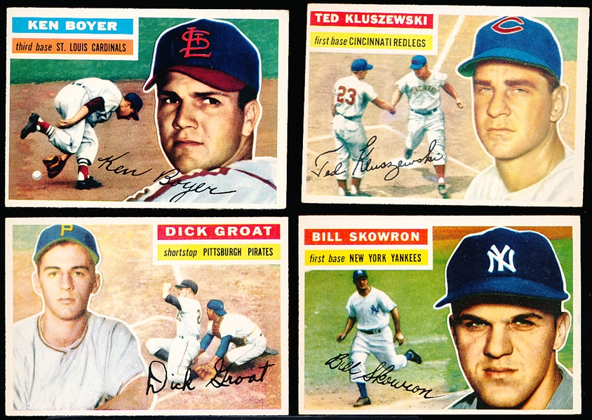 1956 Topps Baseball- 4 Cards