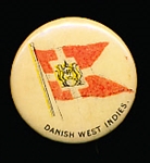 1890’s Whitehead & Hoag Danish West Indies Pin with American Pepsin Gum Co. Paper Backing