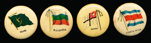 1890’s Whitehead & Hoag “Country Flag” Pins- 4 Diff.