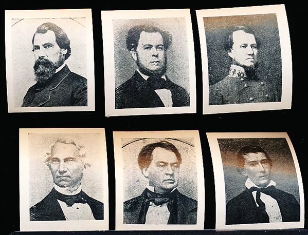 c1900 American Chicle Co. (Kis-Me Gum Pack Insert)- “Confederate Portraits”- 6 Diff. Cabinet Officials
