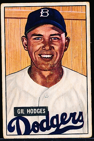 1951 Bowman Bb- #7 Gil Hodges, Dodgers