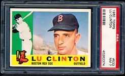 1960 Topps Bb- #533 Lu Clinton, Red Sox- PSA NM 7 – Hi#