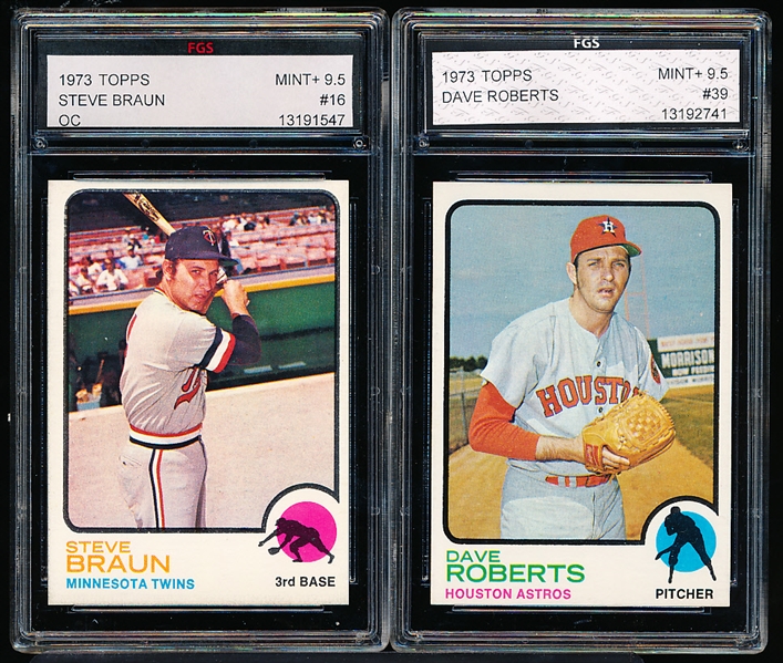 1973 Topps Baseball- 5 Diff. FGS Graded Mint+ 9.5’s