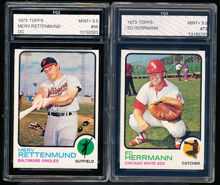 1973 Topps Baseball- 5 Diff. FGS Graded Mint+ 9.5’s