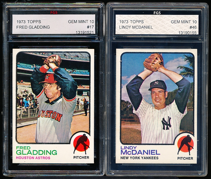 1973 Topps Bb- 6 Diff. FGS Graded GEM MINT 10’s