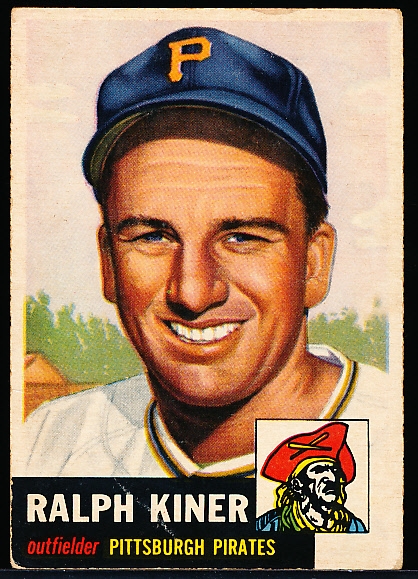 1953 Topps Bb- #191 Ralph Kiner, Pirates