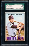 1967 Topps Baseball- #67 Ken Berry, White Sox- SGC 88 (Nm/Mt 8)