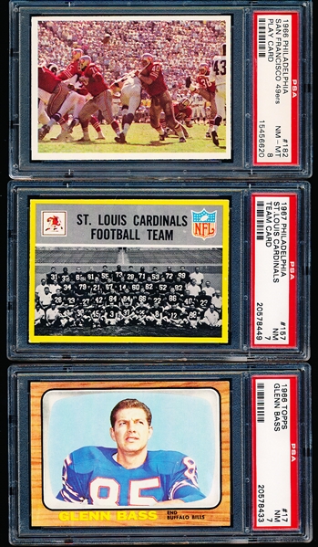 Three PSA Graded Football Cards