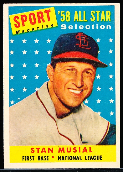 1958 Topps Bb- #476 Stan Musial All Star