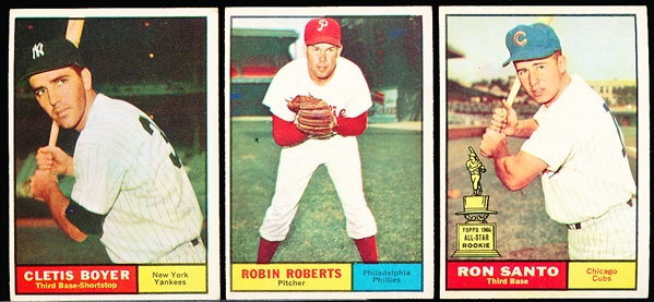 1961 Topps Bb- 3 Diff